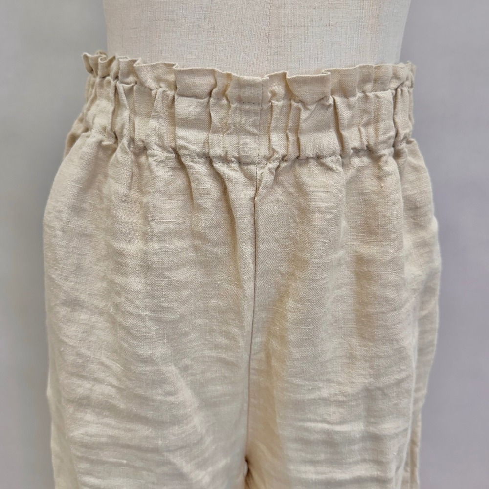LenokLINEN tan flax Linen Lantern Pants‎ Turkish Style Relaxed Fit Size Medium - Picture 12 of 16